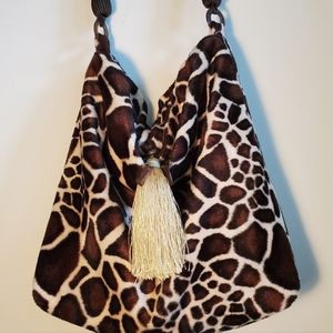 Ladies Handmade Giraffe Print Tote